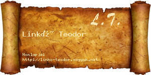 Linkó Teodor névjegykártya